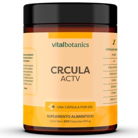 Active Circulation con 200 Capsulas de 500mg (4 Meses) con Vitamina Ccido Ascrbico, Ajo, Bromelina, Crcuma, Girasol, Jengibre, Uva y Mezcla de Omega  