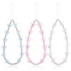Amabro 3Pcs Butterfly Beaded Phone Charm, Stationery Decoration Charm Pearl