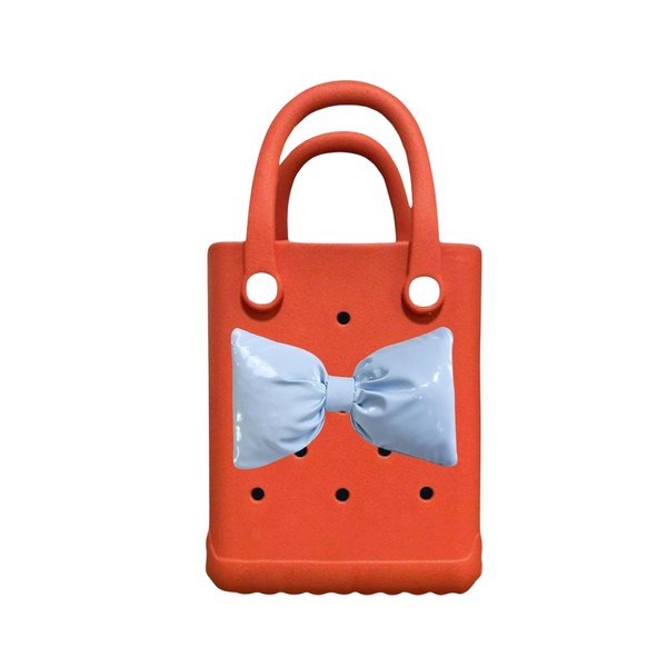 Lopqix Mini Rubber Beach Bag, X Small Beach Tote, Lightweight