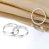 Bestyle Stackable Flat Band Nail Ring 1mm Sinze 10 Layering
