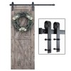 SMARTSTANDARD 5 Feet Heavy Duty Sturdy Sliding Barn Door Hardware