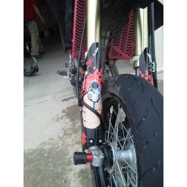 Factory EFX DRZ400 Drz400sm Fork Guard Graphics Kit Sm decal stickers Gun Supermoto Yellow