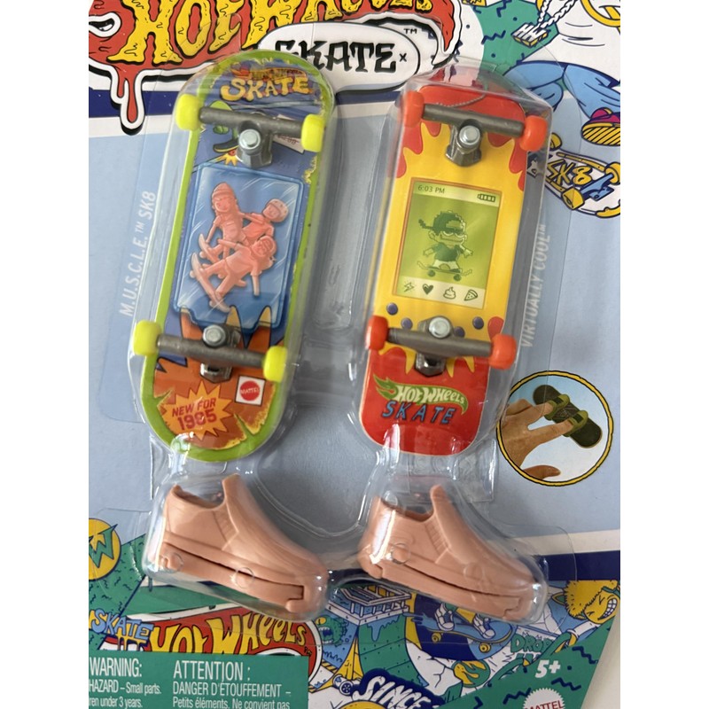 Hot Wheels Skate Miniatur-Finger-Skateboard-Set, 2er-Pack mit Zubehör, Sammlerstück