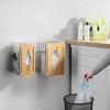 YAFFWA 2 Pack Trash Grocery Bag Holder Wall Mounted Design,