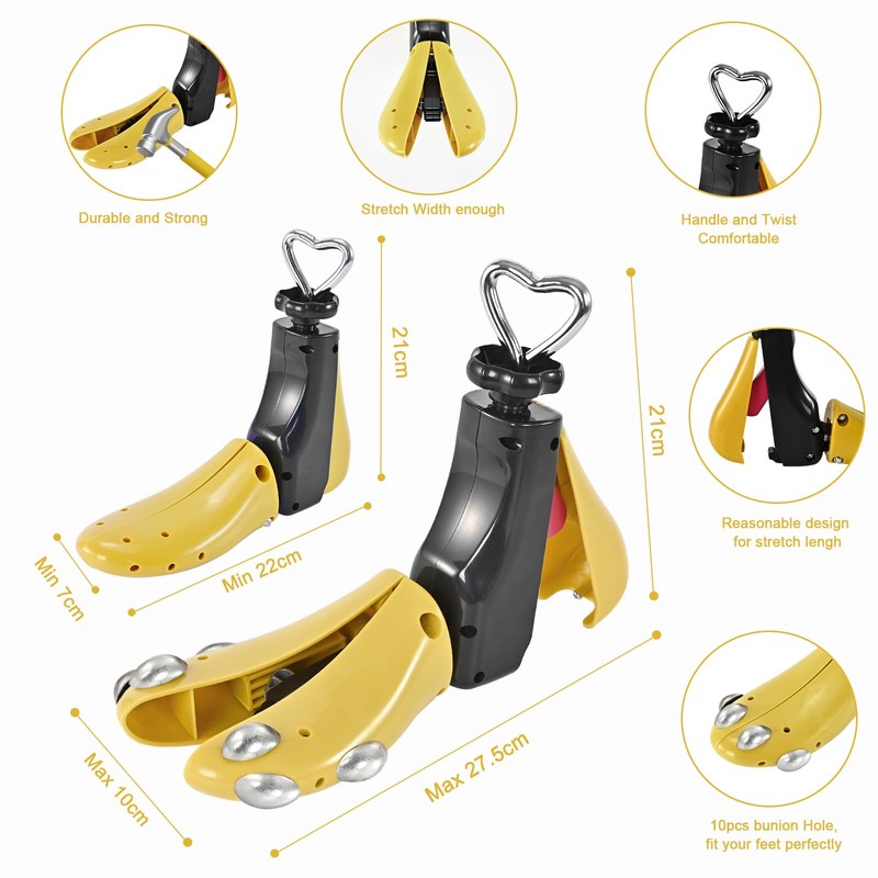 VIVEBEI Shoe Stretcher Women Men, Boot Stretcher Wide Feet, 4-Way