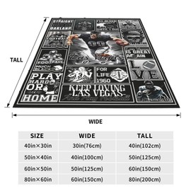 Football Blanket Football Fan Gifts for Men Women Kids Football Team Fans Blanket Super Cozy Soft Lightweight Travel Throw Blanket for Living Room 80"x60"