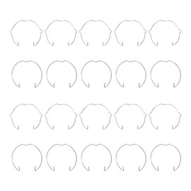 Retaining Spring Ring Clasp Clips, 20 Pieces MR16 Recessed Spotlight Snap Ring Lamp Holder, Retaining Spring Rings Set, 2 Shapes 2 Sizes Diameter 5.4 cm and 5.9 cm for Halogen Lamp/Lamp Holder