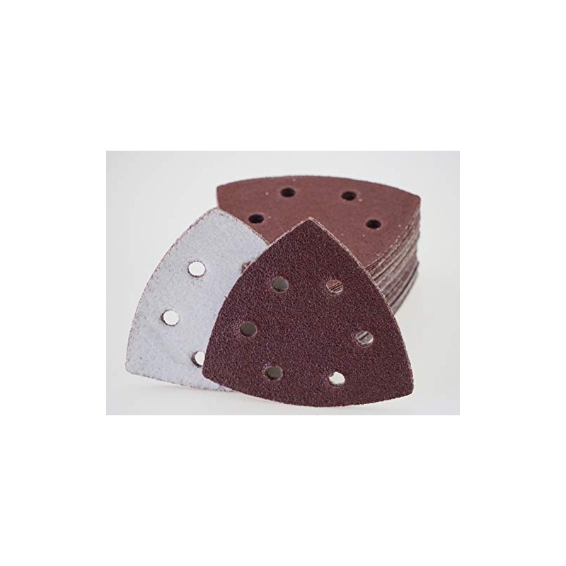 50 Sheets Velcro Sanding Triangles for Delta Sander - 93