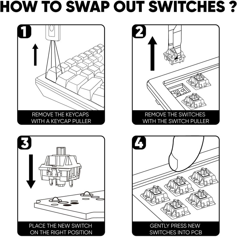 Akko Bittersweet Tactile Keyboard Switch for Mechanical Gaming Keyboard, 5-Pin