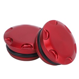 2Pcs Frame Hole Plug Cap Cover Aluminum Alloy Decorative Frame Hole Screw Cap Cover for 400 250 Z400 Z250 Red