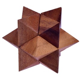Star Size S - Star - 3D Puzzle - Thinking Game - Puzzle Game - Logic Game Made of Wood