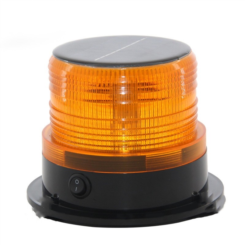 Solar Strobe Warning Safety Flashing Light LED Emergency Warning Light