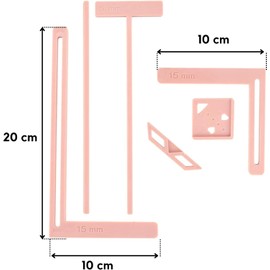Kit Completo de Reglas de Encuadernación, 9 piezas, Plantillas, Album de Recortes, Scrapbooking