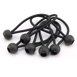 Chambridge 10pack Bungee Balls Exercise Fitness Trampoline Elastic Rope，Trampoline Ropes ，Black Bungee Cord for Canopy Tarp