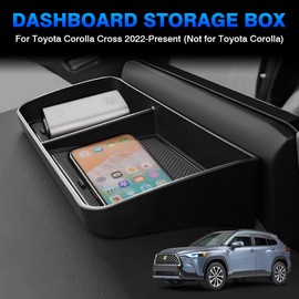 FIILINES Center Console Organizer for 2022-2024 Toyota Corolla Cross, Dash Storage Tray Accessories Black(Not for Toyota Corolla)