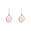 Latelita Petite Drop Earrings 18ct Rosegold Plated Sterling Silver Drop Natural Gemstone Pear Pink Rose Quartz Pink Rosegold Perfect Partywear January