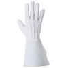 Men's Long Cuff Gauntlets Gloves Piper Drummer Band Gloves (White,