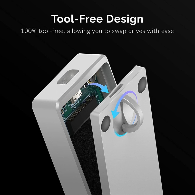 Sabrent Thunderbolt NVME screwless enclosure