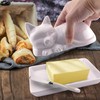 Kwirkworks Adorable Cat Ceramic Butter Dish - Unique and Versatile