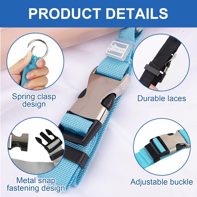 OQXEJPHFN 5 Pcs Luggage Connector Straps, Add a Bag Luggage