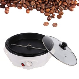 FLYHERO Coffee Bean Roaster, Coffee Roaster Machine 500g for Home Use 0-240℃ Roasting Machine Peanut Bean Home Coffee Roaster 110V (White 800w)