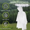 YOUNGTIME Disposable Rain Ponchos for Adults,10 Pack Emergency Clear Ponchos