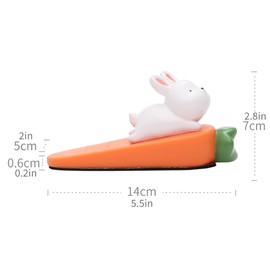 HAOHIZE Door Stoppers,Animal Door Stopper Cute Animal Door Stop Collision Prevention Windproof Prevent Slipping Funny Decorative Wedge Door Stopper (Rabbit)