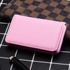 Blue Pu Leather Business Card Case Magnetic Name Card Holder