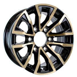 eCustomrim Aluminum Trailer Wheel 15X6 15" Edge Brushed Gold Finish 6 Lug On 5.5" Center Rim