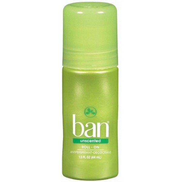 Ban Anti-Perspirant Deodorant Original Roll-On Unscented, 1.5 Fl Oz (Pack of 3)