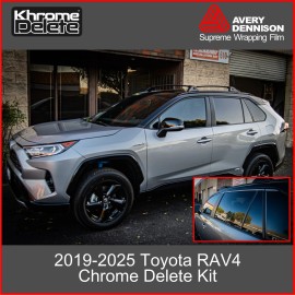 Avery Supreme Wrap Chrome Delete Vinyl Overlay fitting the 2019-2025 Toyota RAV4