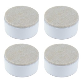 KUMGROT 4 Pcs Height 1.81" Bed and Furniture Risers Heavy Duty Round Sofa Table Risers Lifts with Felt Pad for Dresser Bed Chair (White)