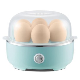 Easy Egg Cooker Electric 7-Egg Capacity, Soft, Medium, Hard-Boiled Egg Cooker with Auto Shut-Off, Measuring Cup Included, BPA Free, Retro Mint Electric Egg - Color: Red