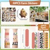 CZWXOXO 74PCS Farm Animals Party Favor 50PCS Barnyard Party Stickers&24PCS