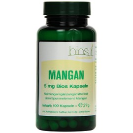 Organic Manganese 5 mg, 100 Capsules, 1 Pack (1 x 27 g)