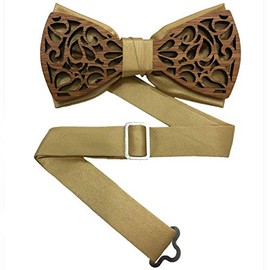Spencer J's Zeal Wood Bow ties (Gold)