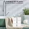 Modern Silver Shampoo and Conditioner Dispenser (21 oz, Pack of
