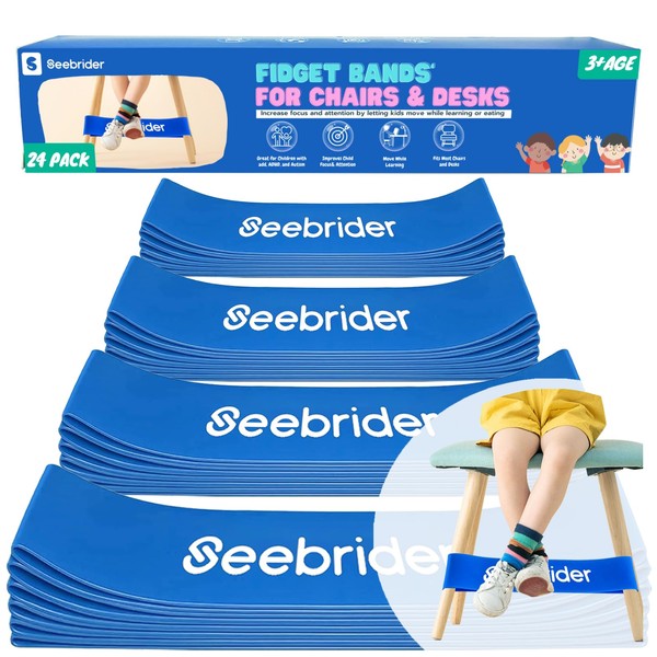 Chair Bands for Kids with Fidgety Feet, 24PCS Fidget Bands