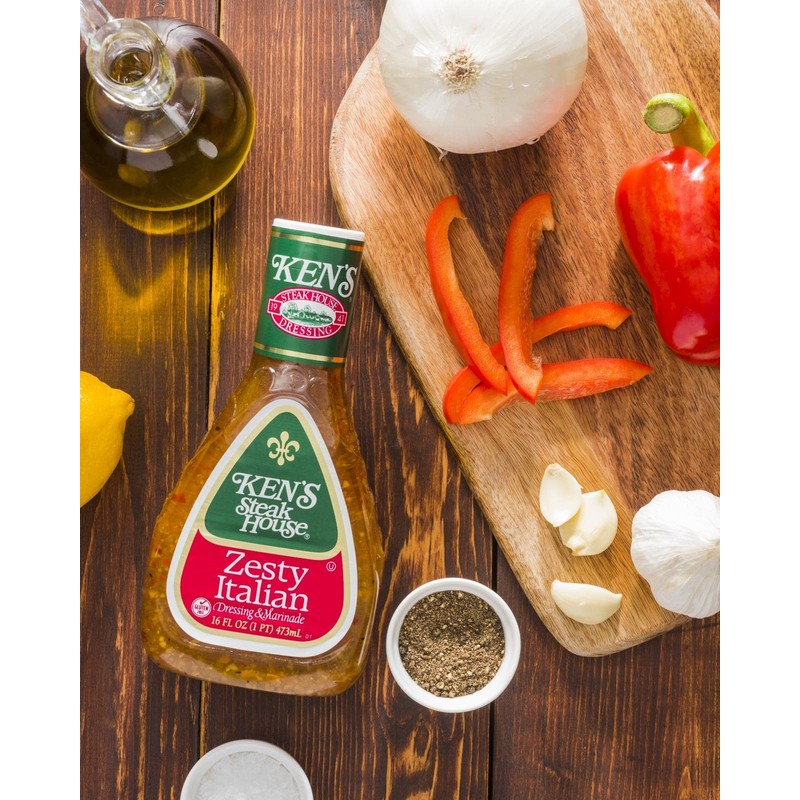 Ken's Steak House Steak House Zesty Italian Dressing, 16 Oz,