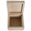 Small Square Cube Wooden Box with Lid | 13 x
