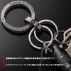 FEGVE Titanium Keychain, Round Carabiner, Small, Stylish, Brushed Surface, Anti-Lost,