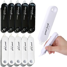 BetterJonny Correction Tape, 10 Packs of Colors, 16.9 ft (50 m), Large Capacity, Whitepaper Pouch, 0.2 inch (6 mm), PET Tape Core, Pack, Correction Pen, Correction Supplies, Easy to Use, Portable