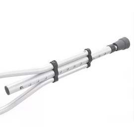 Handy MLT muletas de aluminio ajustables para adulto color plateado