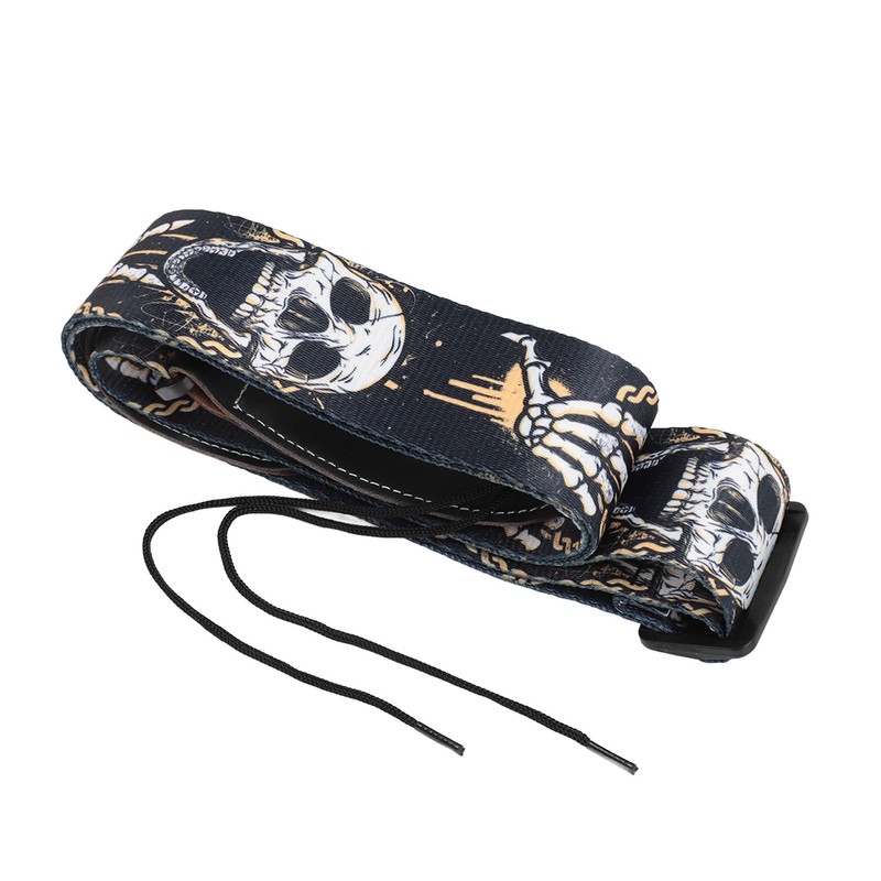 Guitar Strap Cool Skeleton Design Adjustable 2 Inches Wide Polyester