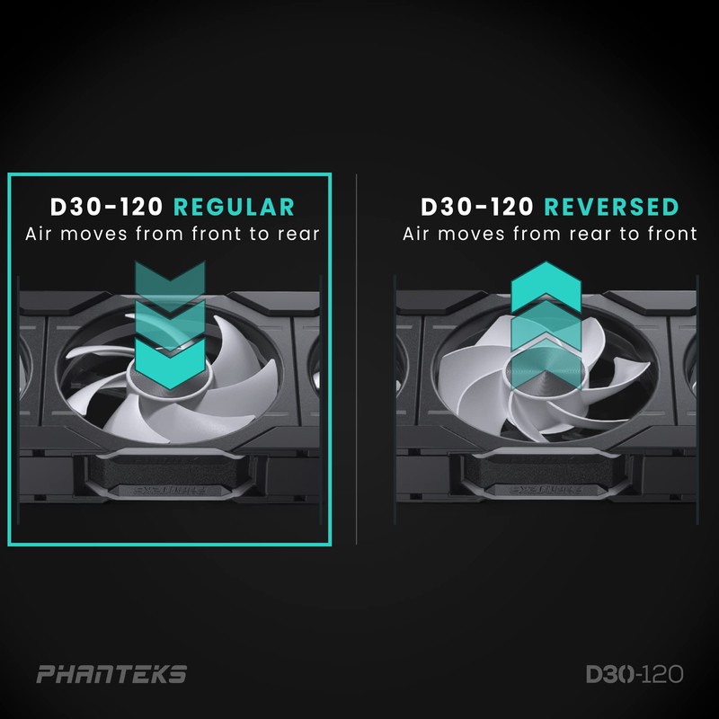 PHANTEKS D30 PWM Regular Airflow D-RGB Fan - 120mm -