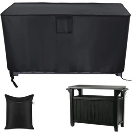 UCARE Outdoor Prep Table Cover Compatible with 32in/52in Keter Unity XL Portable Outdoor Table/ Storage Cabinet Cover Heavy Duty Waterproof Grill Accessories Covers for Patio Kitchen Island Bar Cart