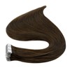 RUNATURE Invisible Tape in Hair Extensions Human Hair Brown Straight