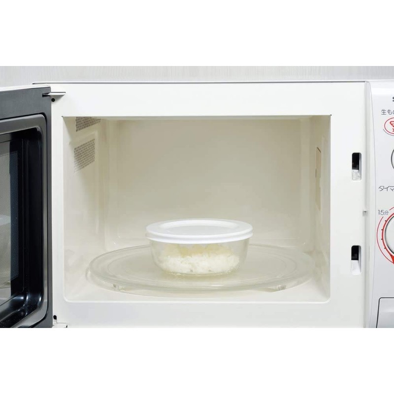 iwaki KBC4130-W1 Heat Resistant Glass Storage Container, Extra Small, Bowls,