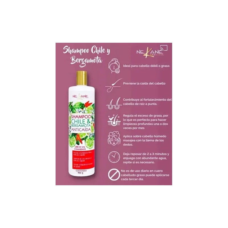 Shampoo Chile 960g Nekane Capilar (previene La Caida)