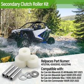 3 Set Upgraded Secondary Clutch Roller Kit for Can-Am Maverick X3 All Models Maverick Sport 1000R Defender HD10 Max Commander 1000R, Transmission Driven Pulley, Replace 417127016 420629192 420227946